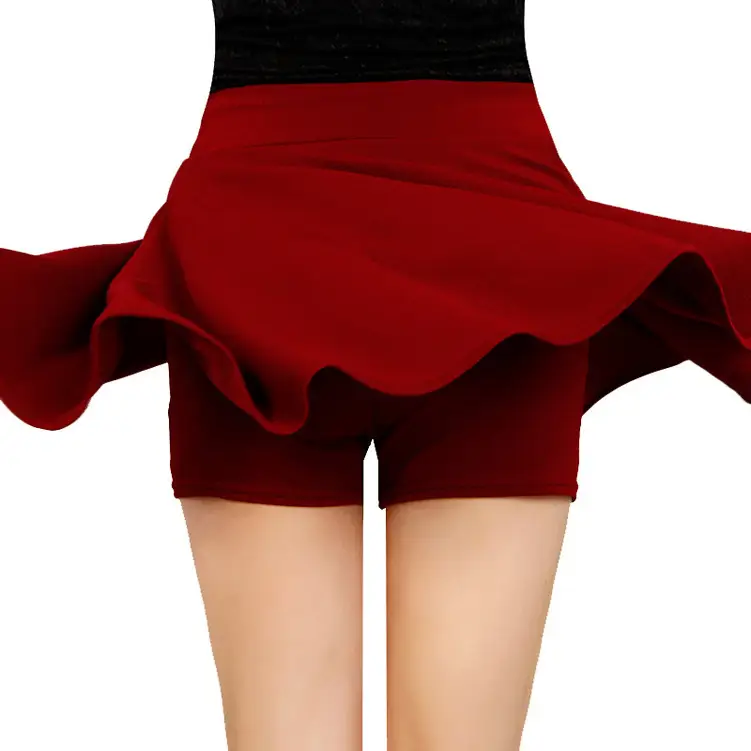 New 2019 Women's Red Lined Pleated Skirt Large Size