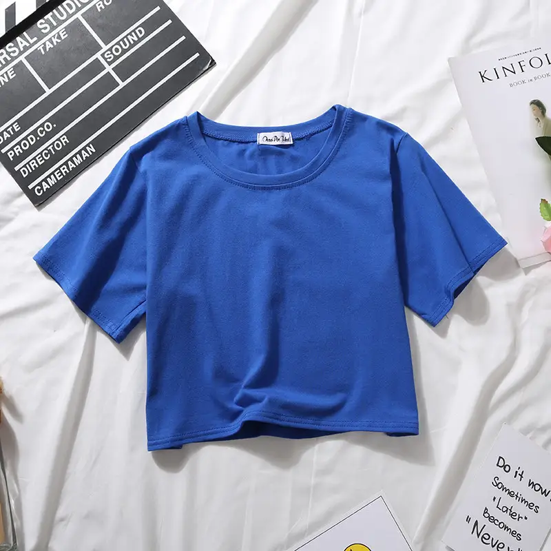 Women Purple Navel T-Shirt Summer Wear - Image 13