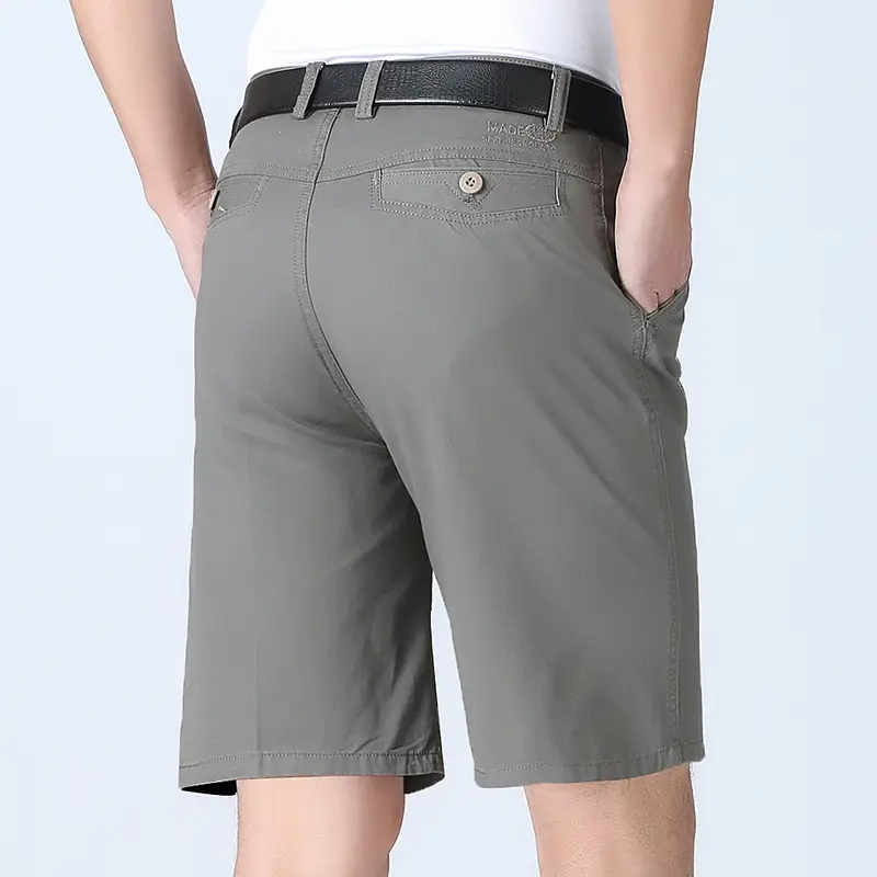 Men's Business Cotton Shorts Grey Half-Length Summer - Image 5