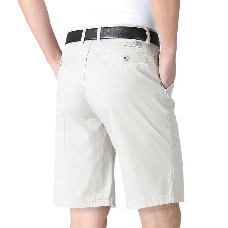 Men's Business Cotton Shorts Grey Half-Length Summer - Image 9