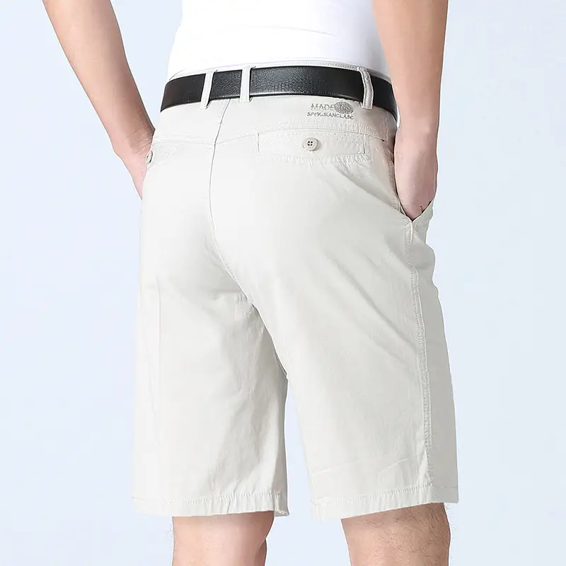 Men's Business Cotton Shorts Grey Half-Length Summer - Image 2