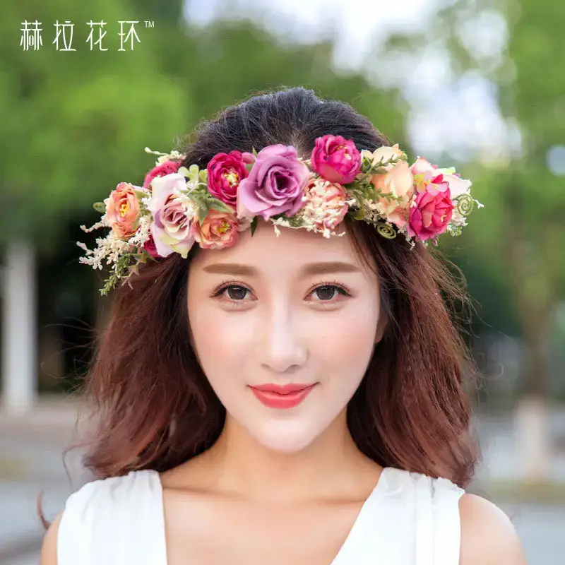 Bridal Floral Hairband Cross-Border Elegant Korean Dried Flower Accessories