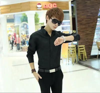 Purple Slim Fit Men's Long Sleeve Shirt for Weddings & Office