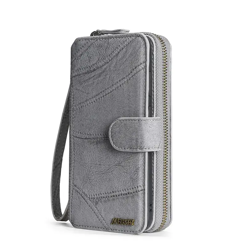 Purple Leather Wallet Case for iPhone 15 Max - Image 8