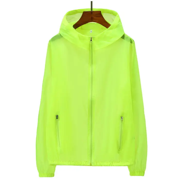 Men's Light Blue Hooded Zipper Jacket Quick-Drying - Image 6