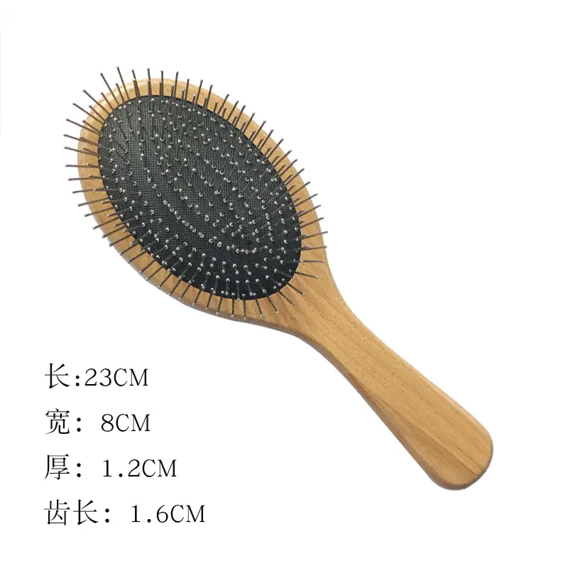 Wooden Hair Brush Anti-Hair Loss Anti-Static Fluffy - Image 4