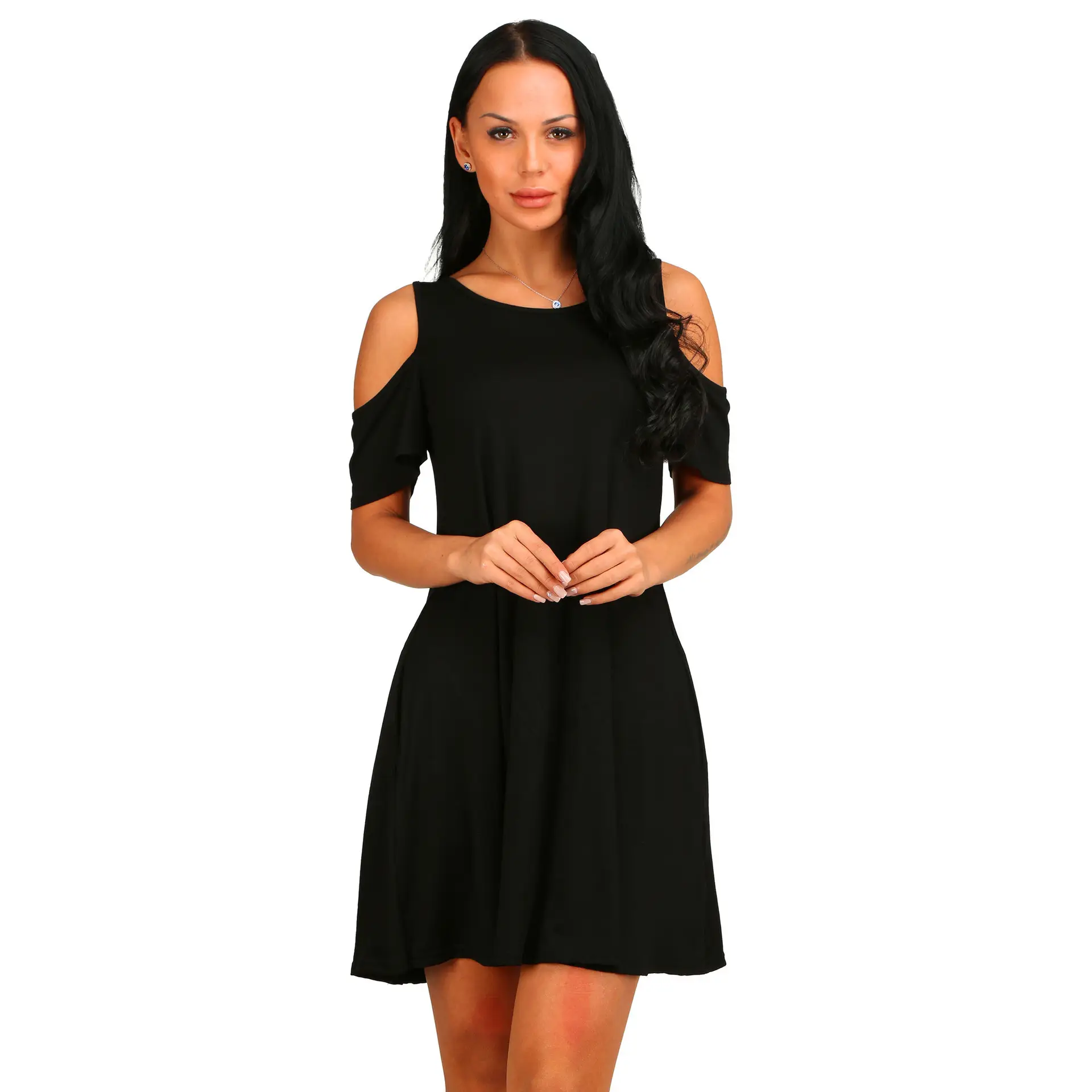 Women's Hot Fashion Shoulder Dress Olive Green
