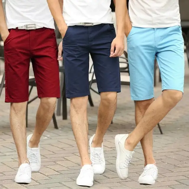 Summer Thin Men's Slim Straight Shorts Solid Color - Image 7