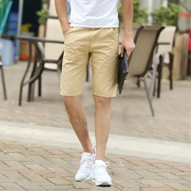 Summer Thin Men's Slim Straight Shorts Solid Color - Image 14