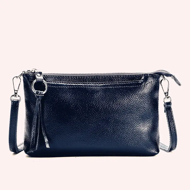 Red Diagonal Shoulder Bag for Women with Tassel