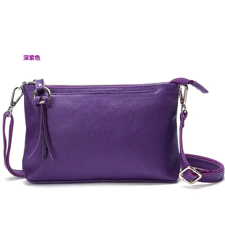 Red Diagonal Shoulder Bag for Women with Tassel