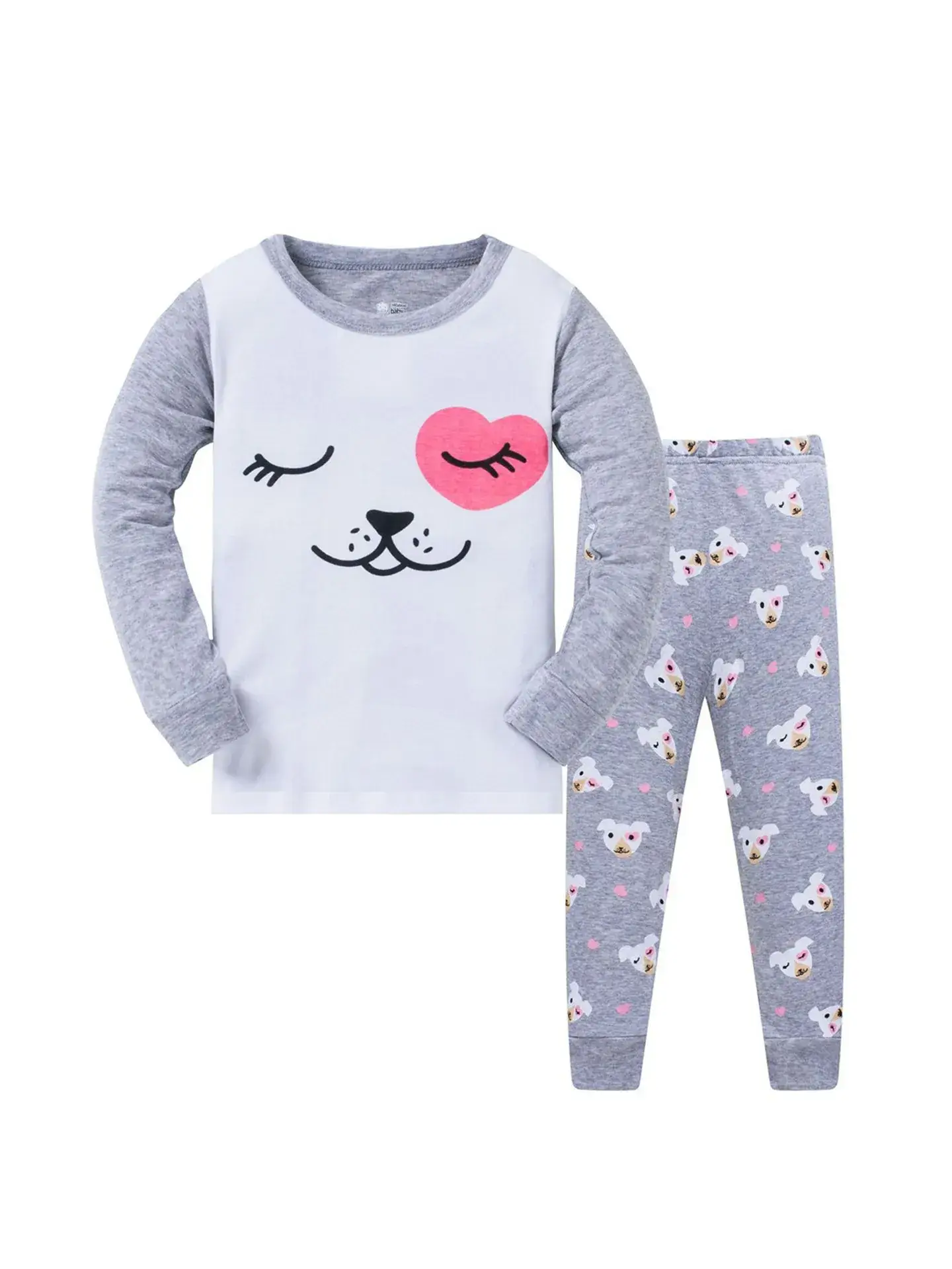 Baby Owl Pajamas Set Gray Cotton 3-8Y - Image 8