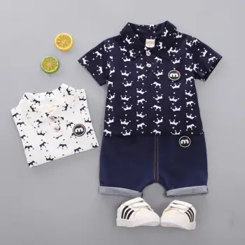 Baby Boys Green Polo Shorts Set 0-3Yr Drop Shipping — feature 3