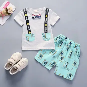 Baby Boys Green Polo Shorts Set 0-3Yr Drop Shipping — feature 8