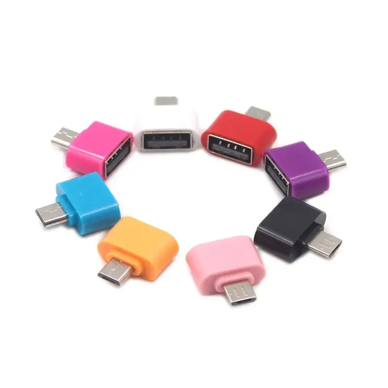 Android OTG Adapter Micro USB 2.0 Black White