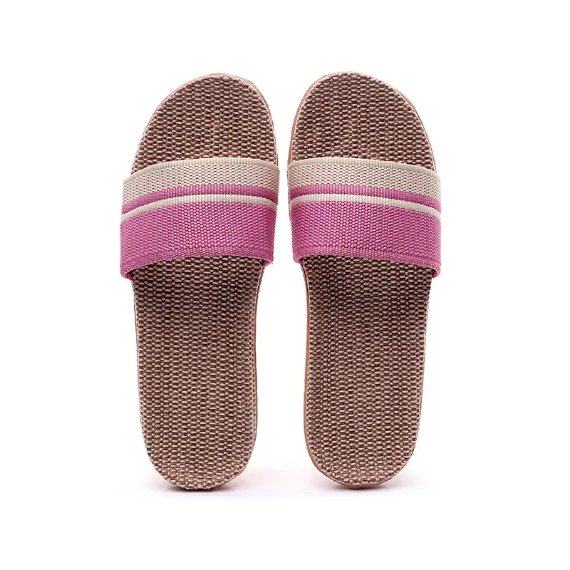 Linen High-Heeled Slippers for Women Spring, Summer and Winter Home Indoor Home Wooden Floor Cotton and Linen Home Sandals for Men