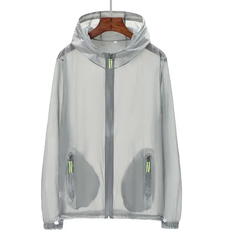 Men's Transparent Reflective Zipper Hoodie