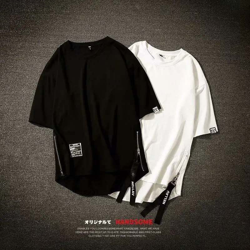 Black Zipper T-Shirt for Men 2022 Style - Image 3