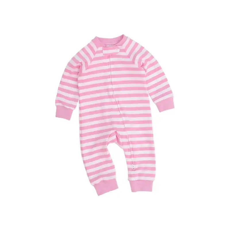 Pink Zipper Baby Jumpsuit Long Sleeve Cotton - Image 7