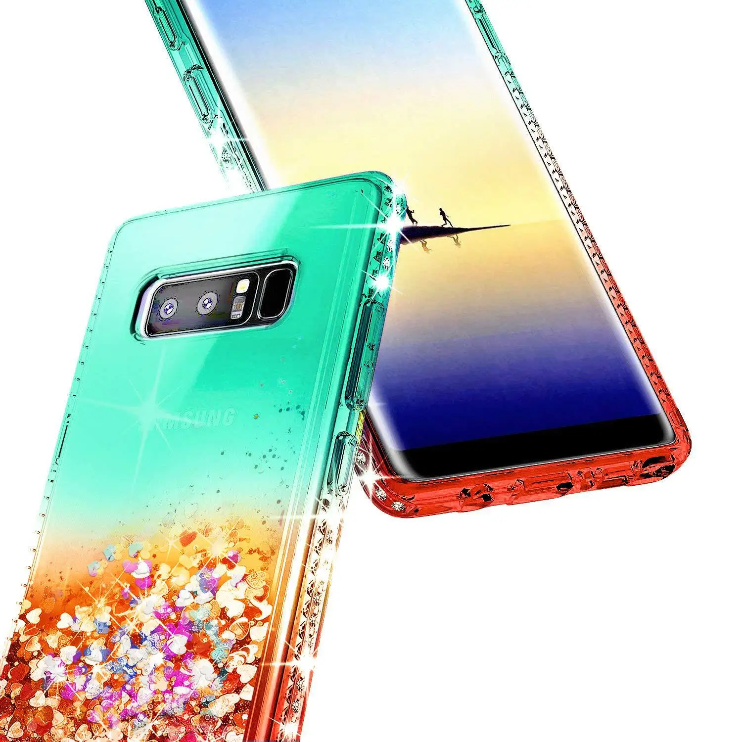 Samsung S24 Ultra S10 Plus Phone Case Gradient Liquid Sand Anti-Drop — feature 15