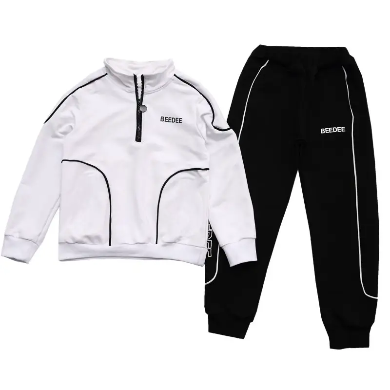 Kids Boys Track Suit Black White 2025 Korean Style - Image 7