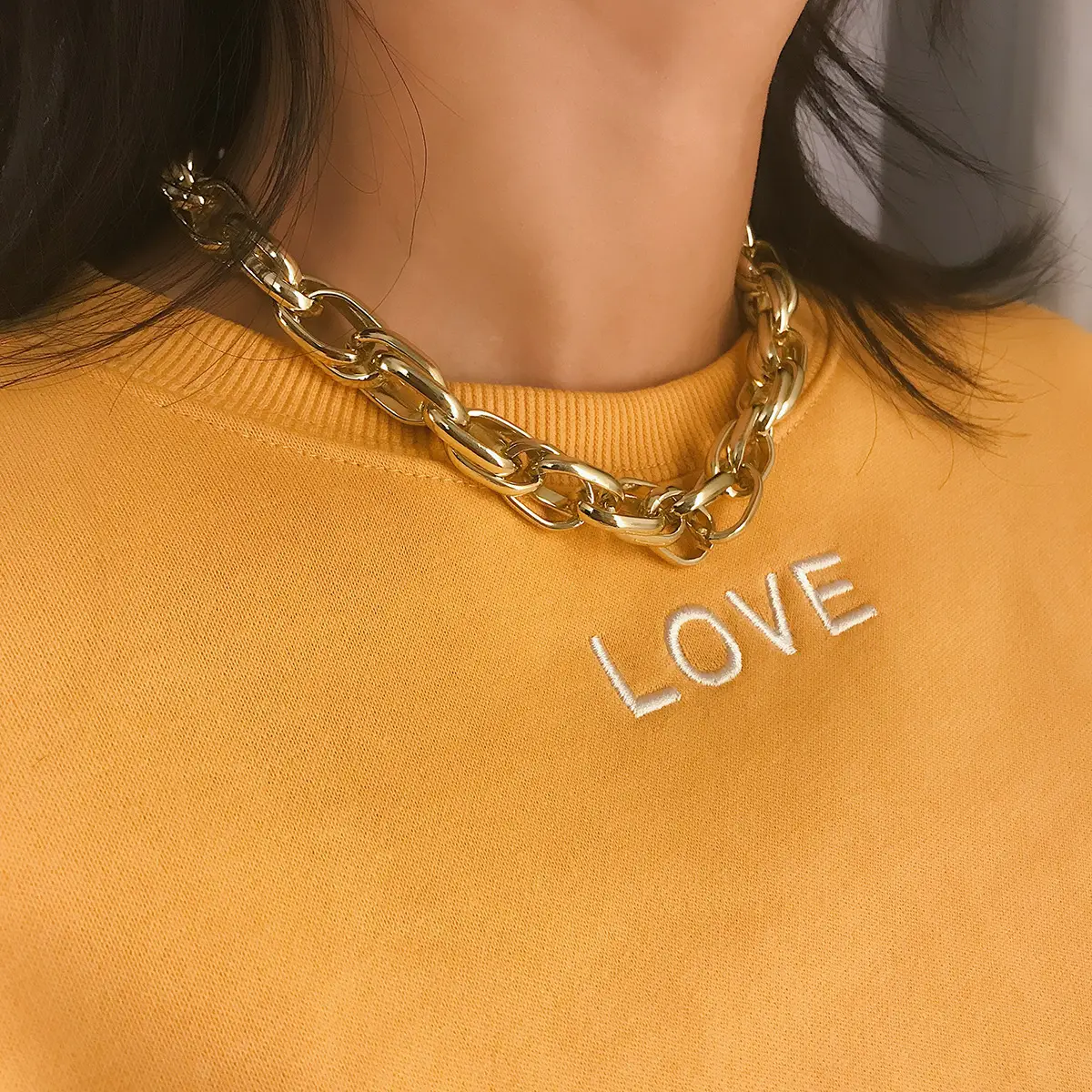 Gold & Silver Multi Ring Hip Hop Punk Necklace - Image 2