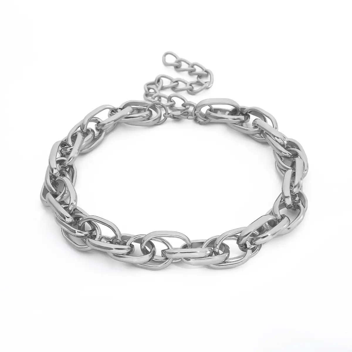 Gold & Silver Multi Ring Hip Hop Punk Necklace - Image 5