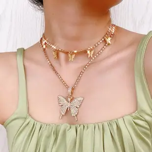 Gold & Silver Multi Ring Hip Hop Punk Necklace — feature 3