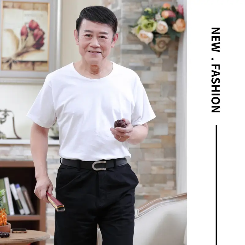 Middle-Aged Cotton Vests for Men Plus Size - Image 5