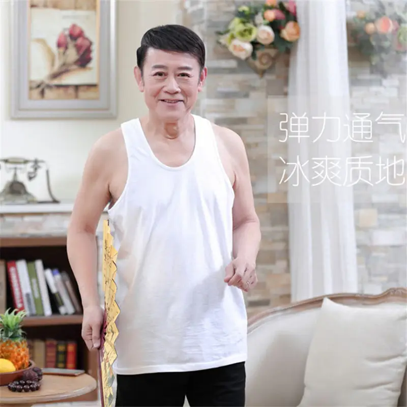 Middle-Aged Cotton Vests for Men Plus Size - Image 6