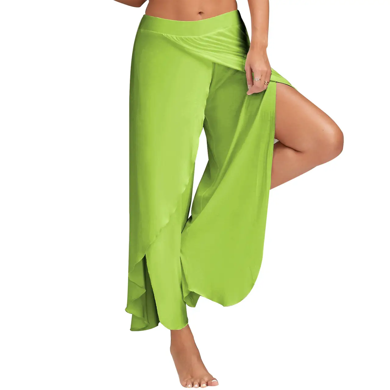 White Wide Leg Sports Yoga Pants - Image 13