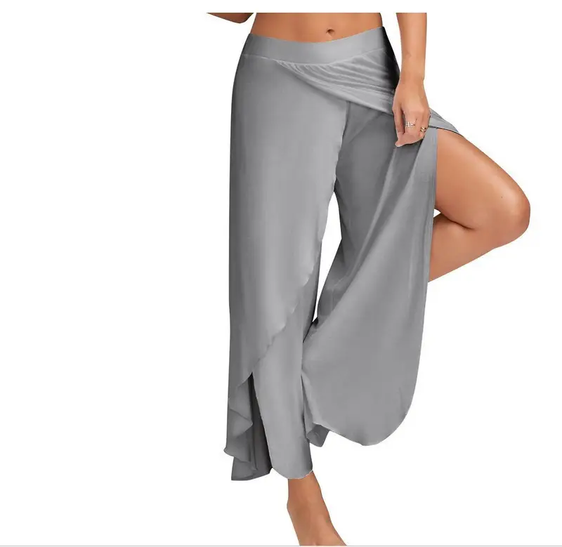 White Wide Leg Sports Yoga Pants - Image 9