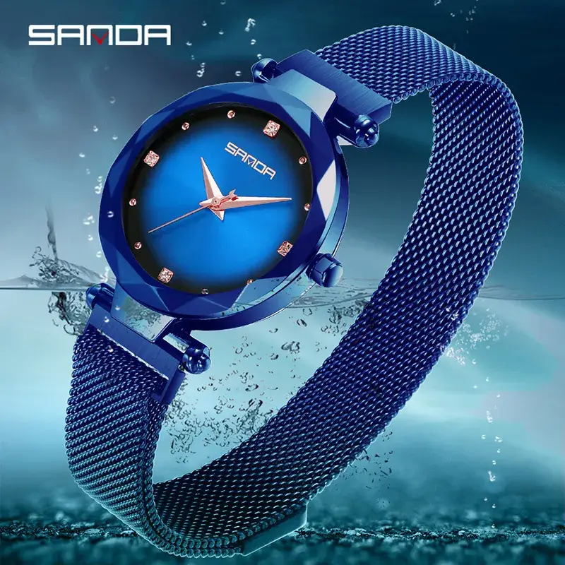 Women's Diamond Encrusted Watch Korean Style Waterproof