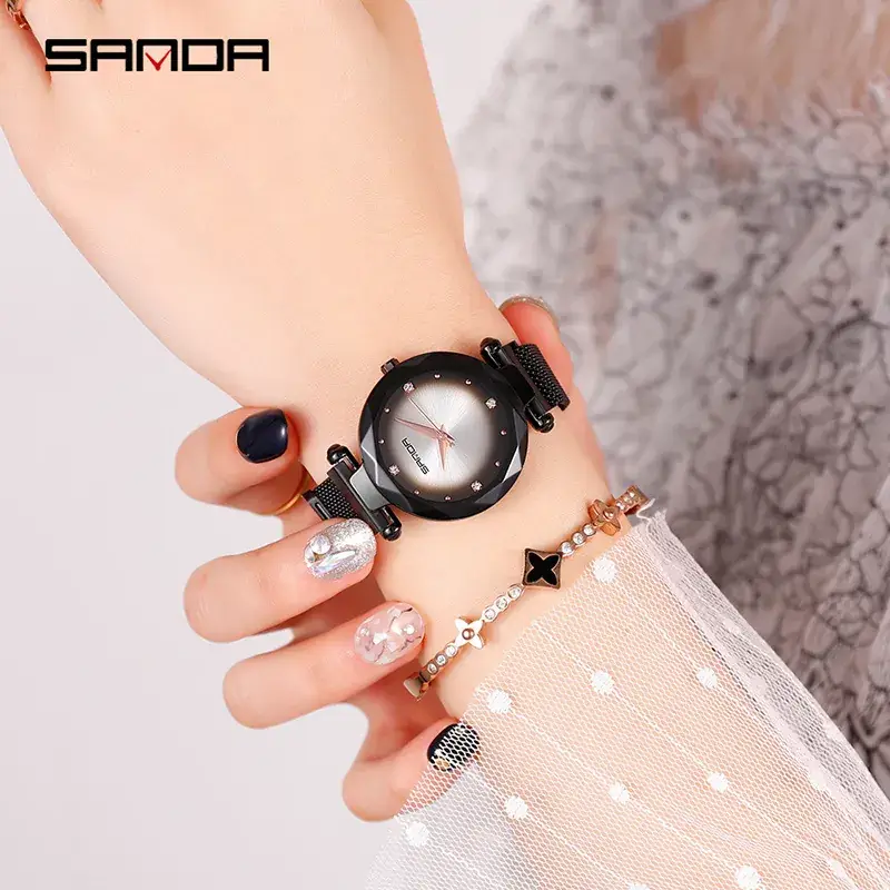 Women's Diamond Encrusted Watch Korean Style Waterproof