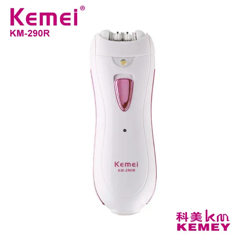 Kemei KM-290R Women's Hair Shaver White Pink