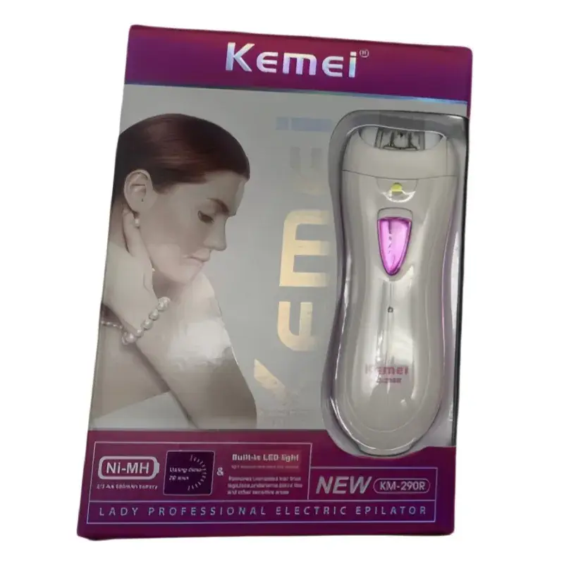 Kemei KM-290R Women's Hair Shaver White Pink — feature 9