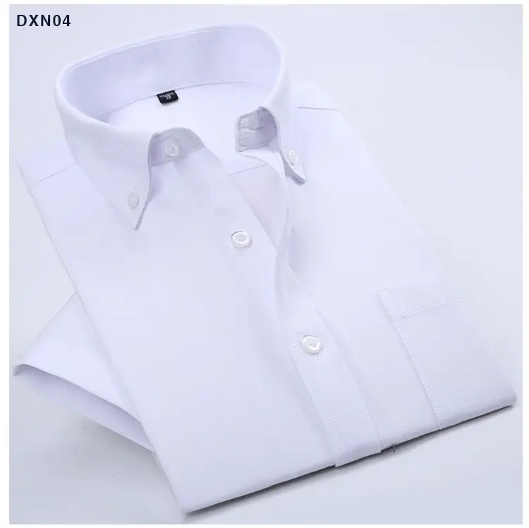 Men's Grey Oxford Short Sleeve Shirt — feature 22