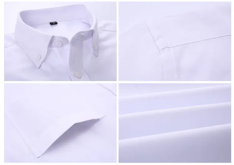 Men's Grey Oxford Short Sleeve Shirt — feature 23