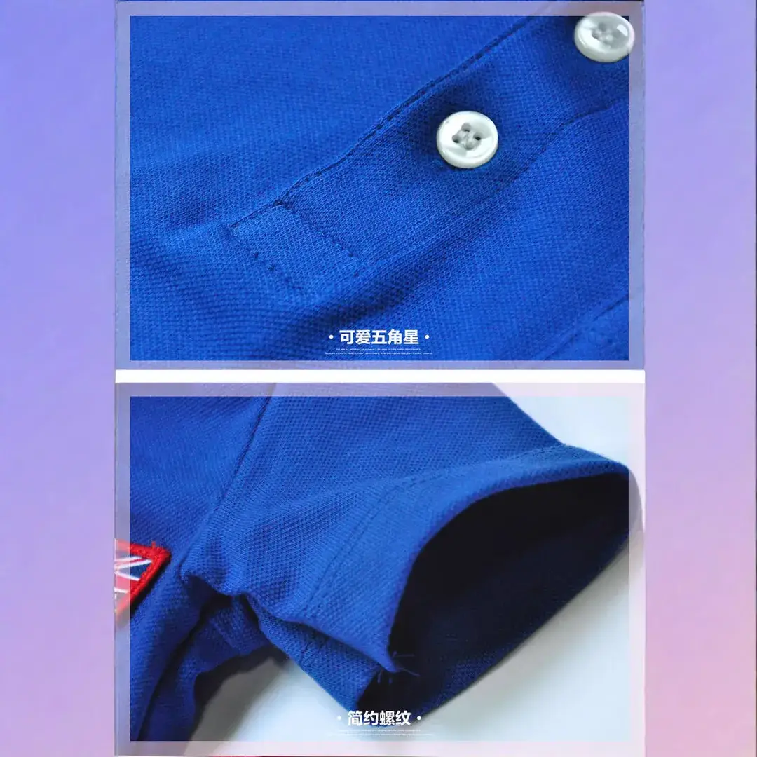 New Baby Boys Cotton Hooded Lapel Shorts Red Blue - Image 5