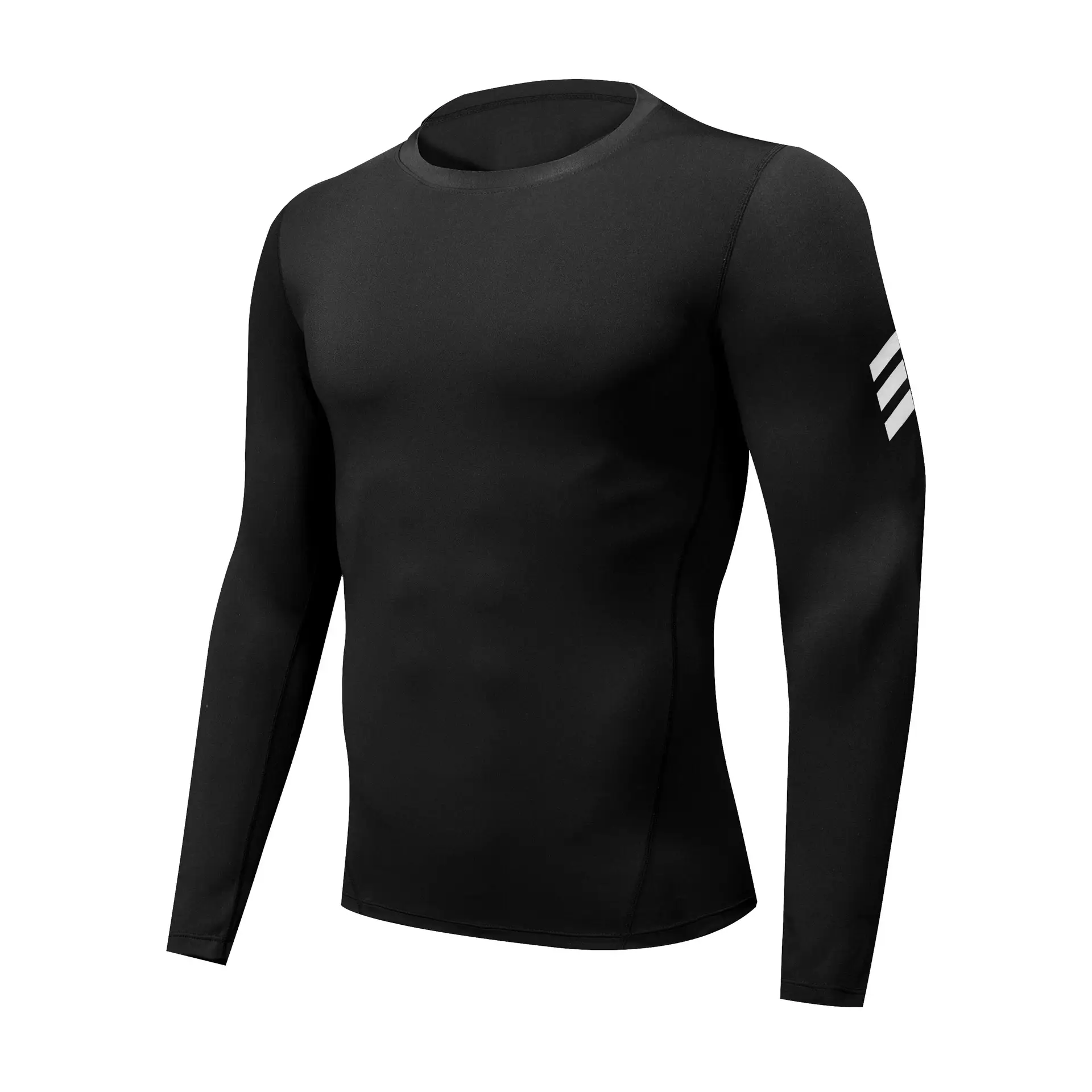 Men Black Running Track Suit with Tights & Shorts Set