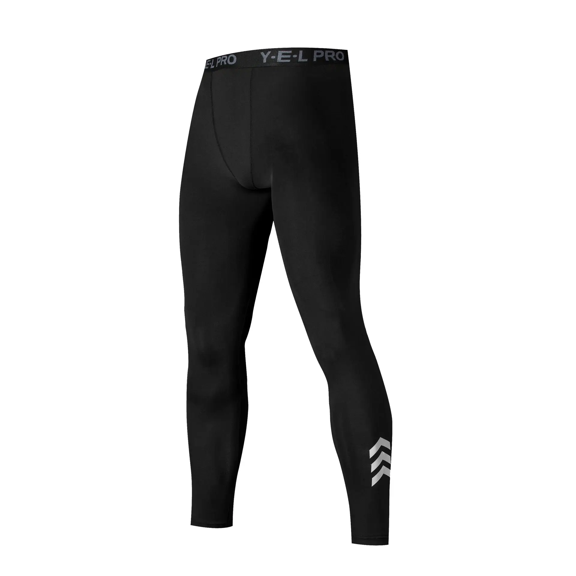 Men Black Running Track Suit with Tights & Shorts Set