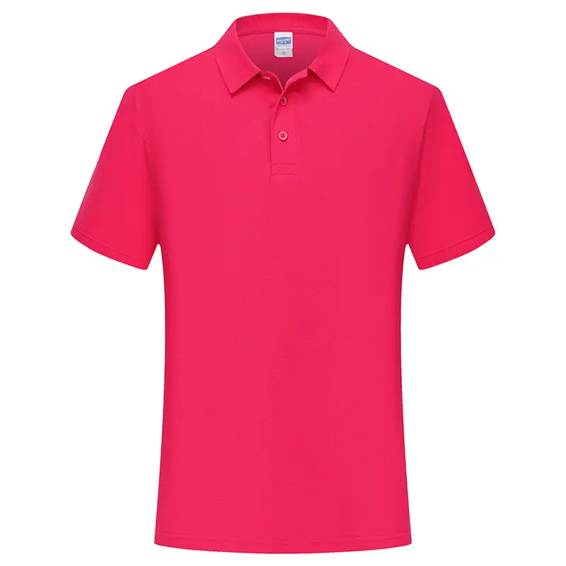 Red Polo T-Shirt with Custom Printed Logo 65Cotton - Image 11
