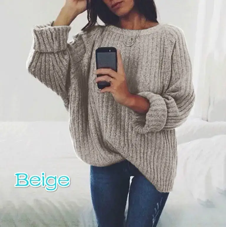 New Women's Navy Blue Crewneck Sweater Pullover