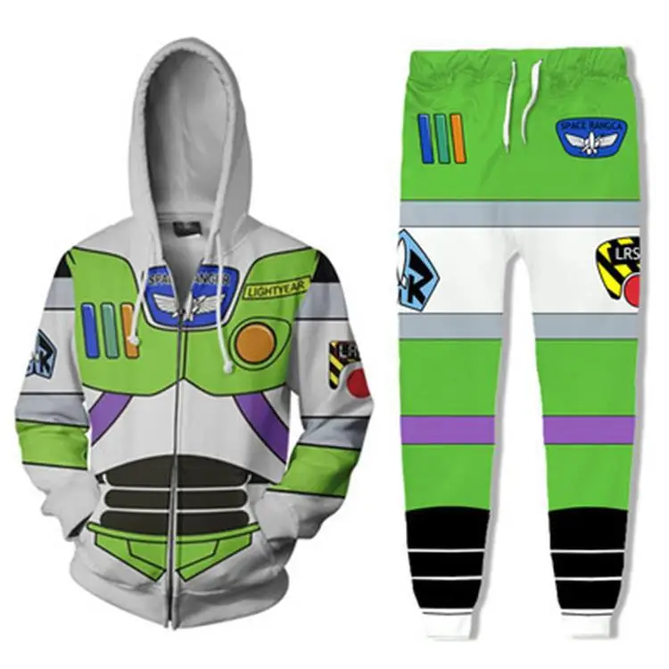 2019 Toy Story 3D Green White Hoodie Pants Set - Image 9