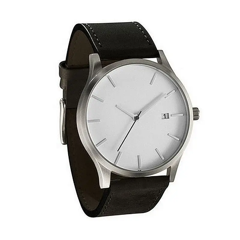 Men's Black Analog Wristwatch with Red Second Hand