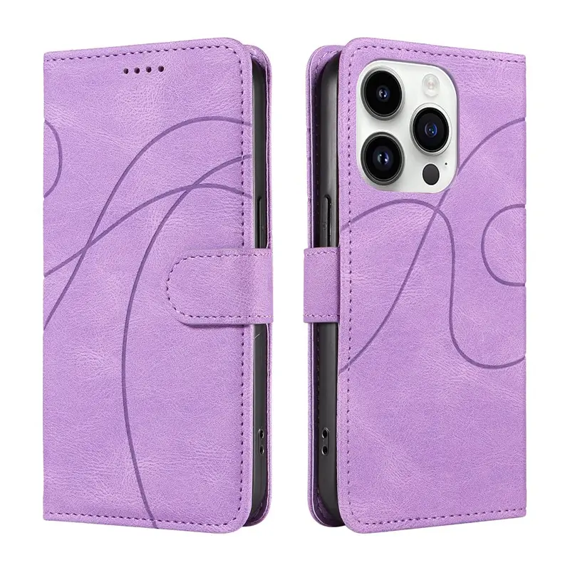 Purple Curved Edge iPhone Case with Card Holder - Image 8