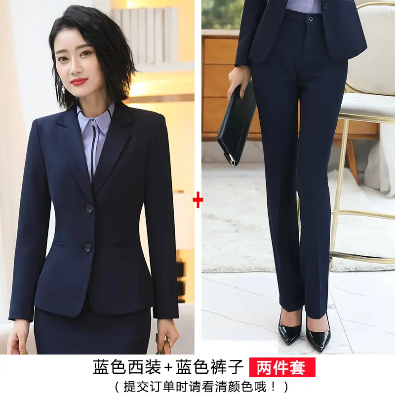 2024 Slim Fit Business Suit Women Black 3 Pcs - Image 9