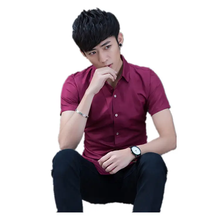 Men's Light Blue Slim Fit Button Down Shirt - Image 11