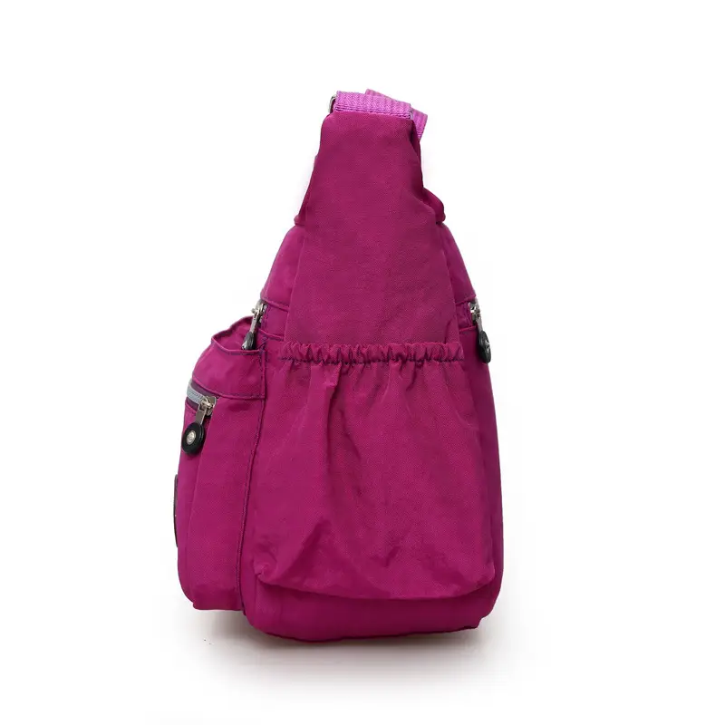 Korean Style Purple Nylon Crossbody Bag for Women - Image 16