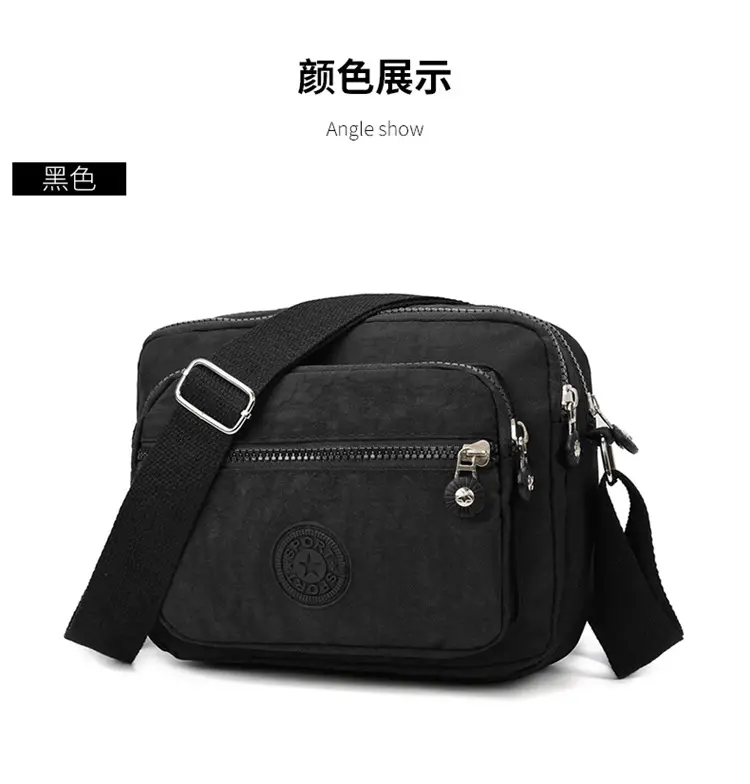 Korean Style Purple Nylon Crossbody Bag for Women - Image 10